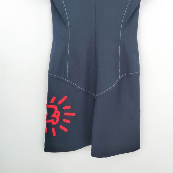 Jean Charles de Castelbajac Keith Haring Mock Neck Wool Midi Dress 38 6 - Picture 10 of 15